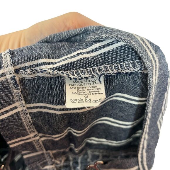 Brandy Melville Chambray White Striped Crop Top One Size - Picture 4 of 4